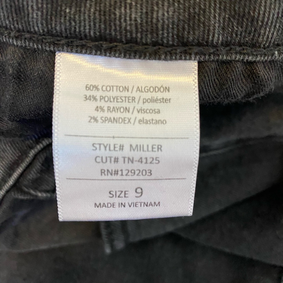 Carly Jean Los Angeles Jeans Women’s 9 Black Miller High Waist Stretch Skinny - Picture 5 of 16